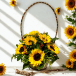 Canasta Floral con 12 Girasoles ss