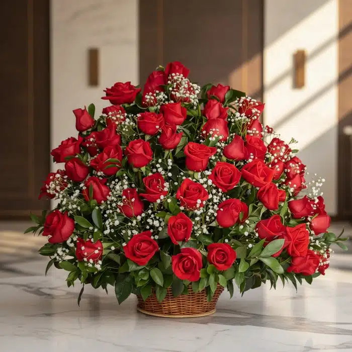 arreglo floral amor gigante rosas rojas zdsdsom