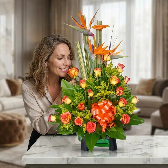 arreglo floral exotico esplendor mujer lk4s2