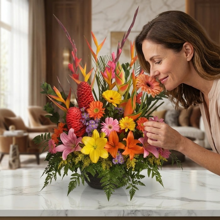 arreglo floral exotico fusion mujer 5ic2w