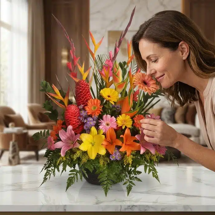 arreglo floral exotico fusion mujer 5ic2w