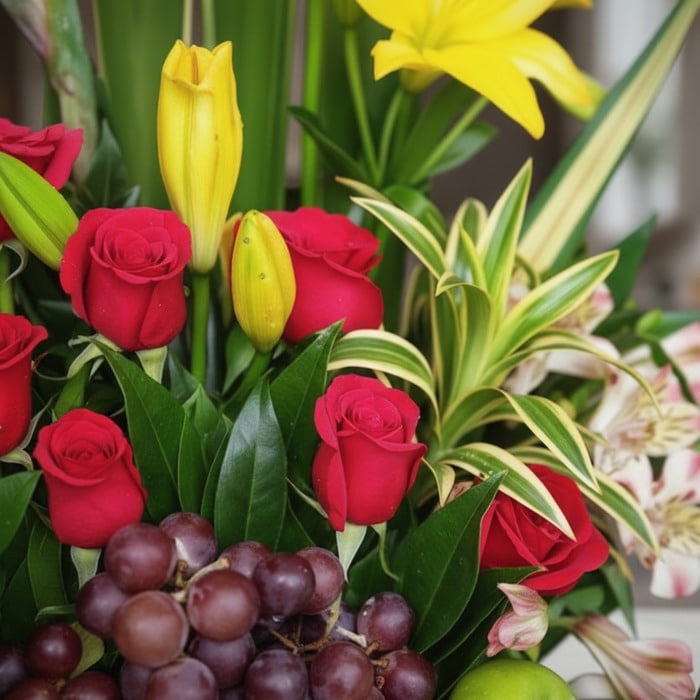 arreglo floral frutas akebia macro wzo1aze