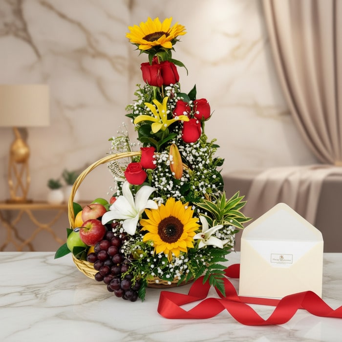 arreglo floral frutas capella regalo cytbyy