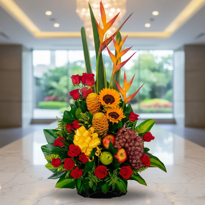 Floral Arrangement with Durio Fruits