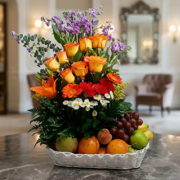 arreglo floral frutas hadar elegante
