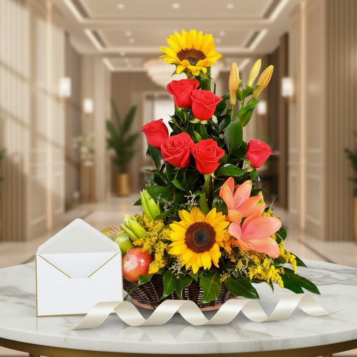 arreglo floral frutas kiwano elegante 99olwjo