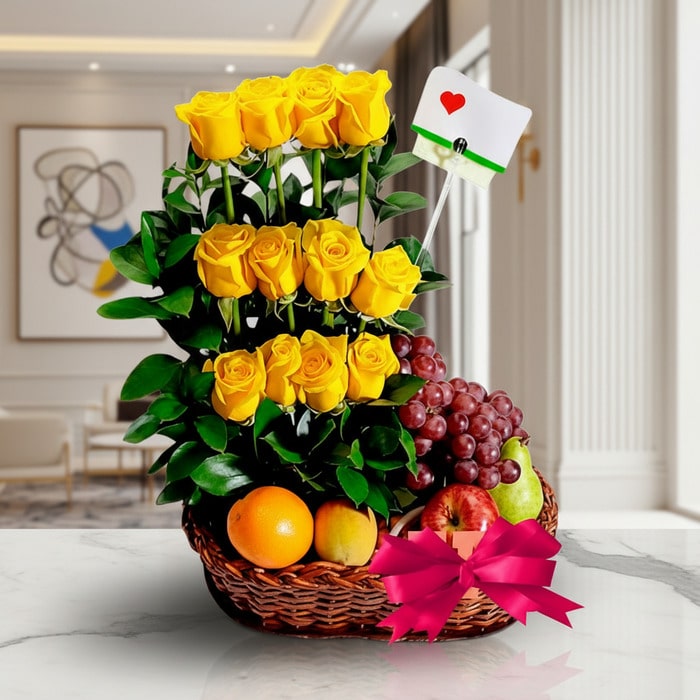 Floral Arrangement With Paradise Fruits