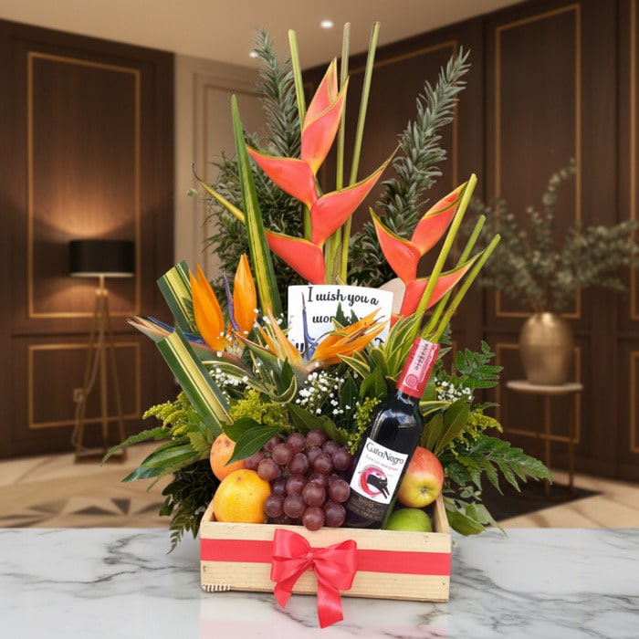 Flower Arrangement with Platonia Fruits