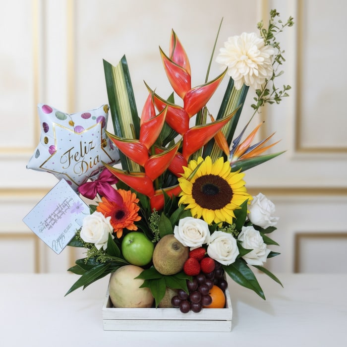 Floral Arrangement with Tamarillo Fruits