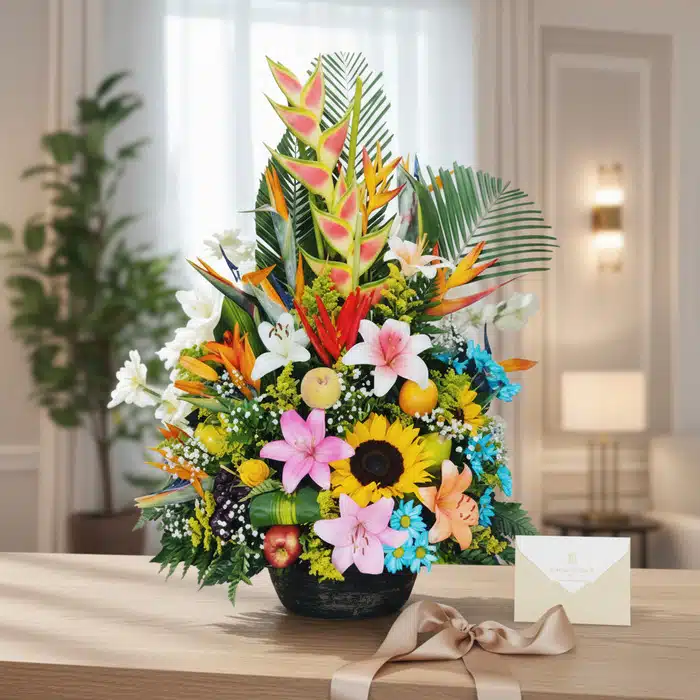arreglo floral frutas tentacion regalo llav