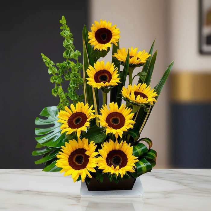 Floral Arrangement with Bengal Sunflowers