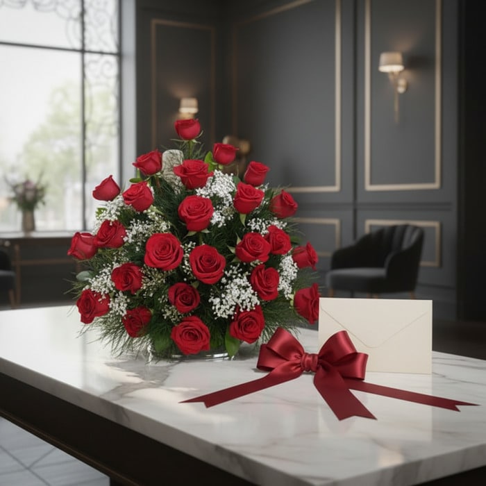 arreglo floral me tienes loco rosas rojas jfika