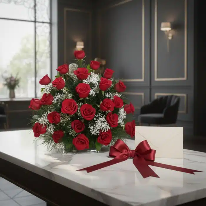 arreglo floral me tienes loco rosas rojas jfika