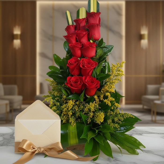 arreglo floral pensando en ti rosas rojas 9mdwvl0z