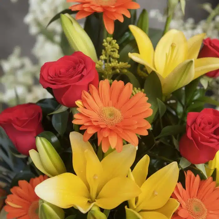 arreglo floral quitana frutas vibrante quuelk