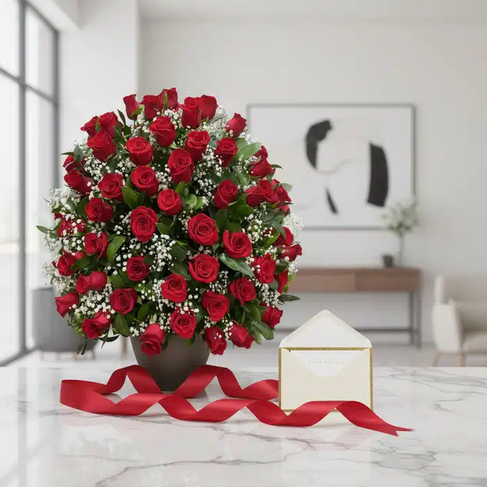 arreglo floral rosas monton regalo galwyl