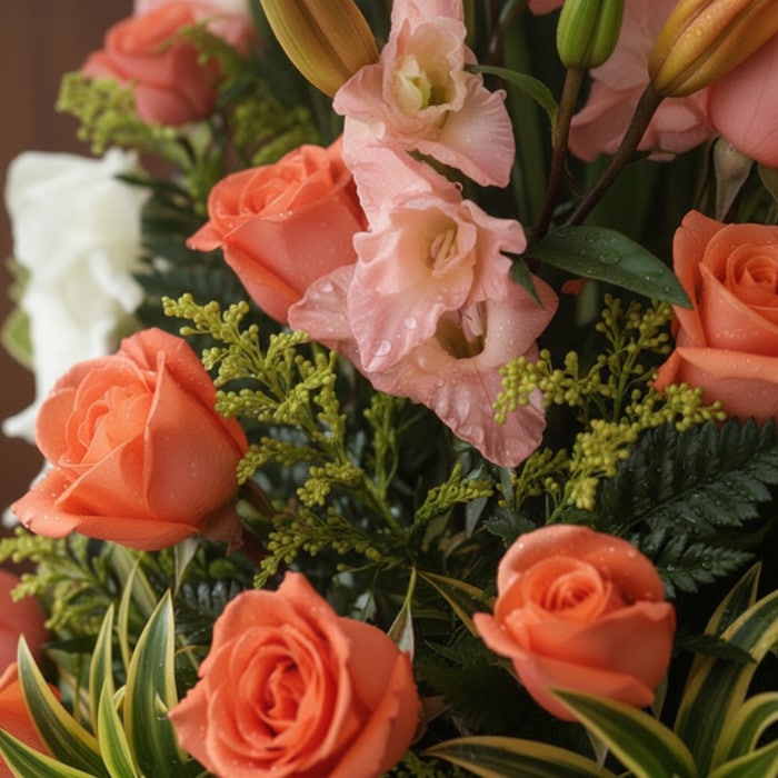 arreglo floral suspiro macro gotas gggt976