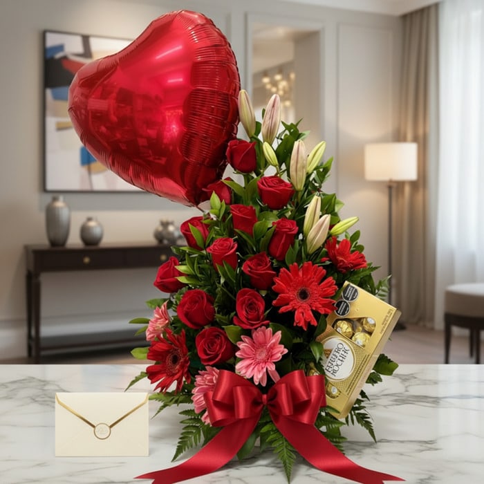 arreglo floral te amo san valentin hl8vda