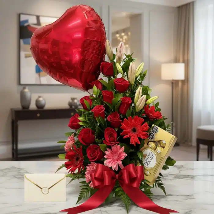 arreglo floral te amo san valentin hl8vda