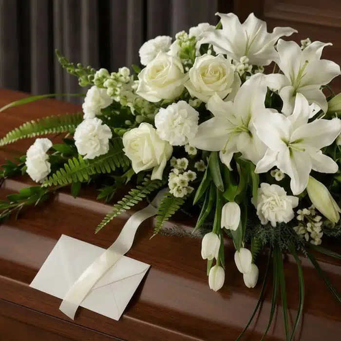 arreglo funebre cubre caja bondad hsyaf