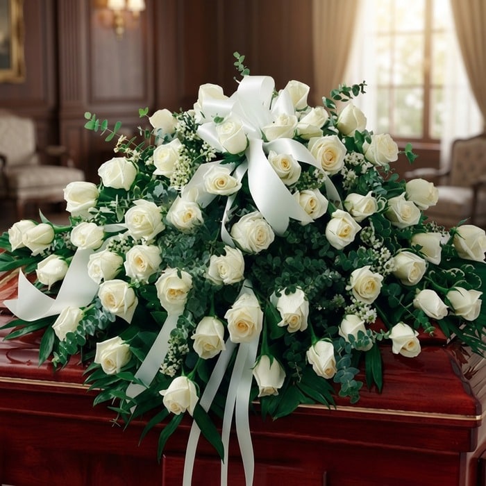 Funeral Arrangement Covers Mercy Box