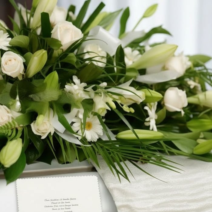 arreglo funebre rosas blancas lirios eyyvqkbv