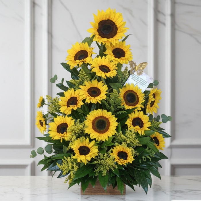 Arrangement with Radiant Sunflowers
