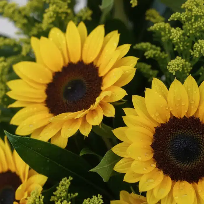 arreglo girasoles radiante macro frescura 1glfz