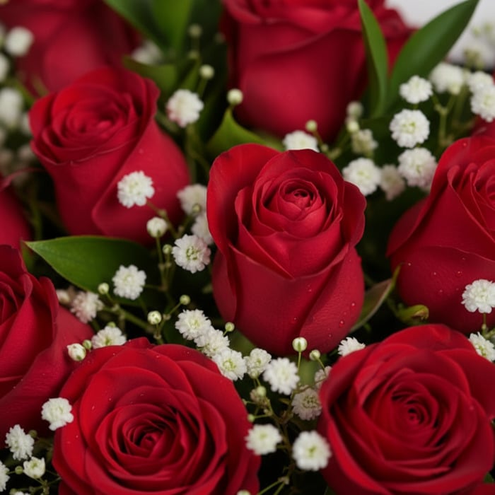 bouquet rosas baileys macro gotas keyvp