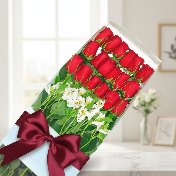 Box of 18 Red Roses