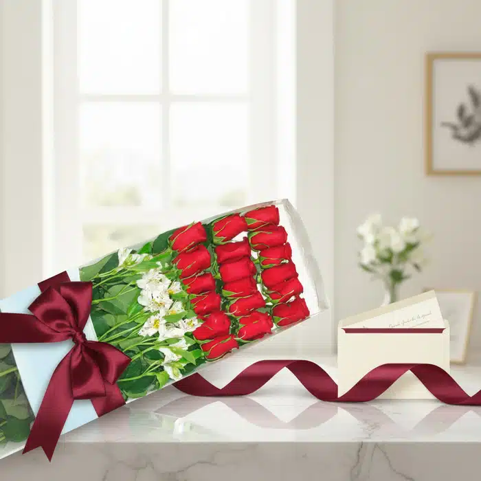 caja 18 rosas rojas regalo yrb8iefa
