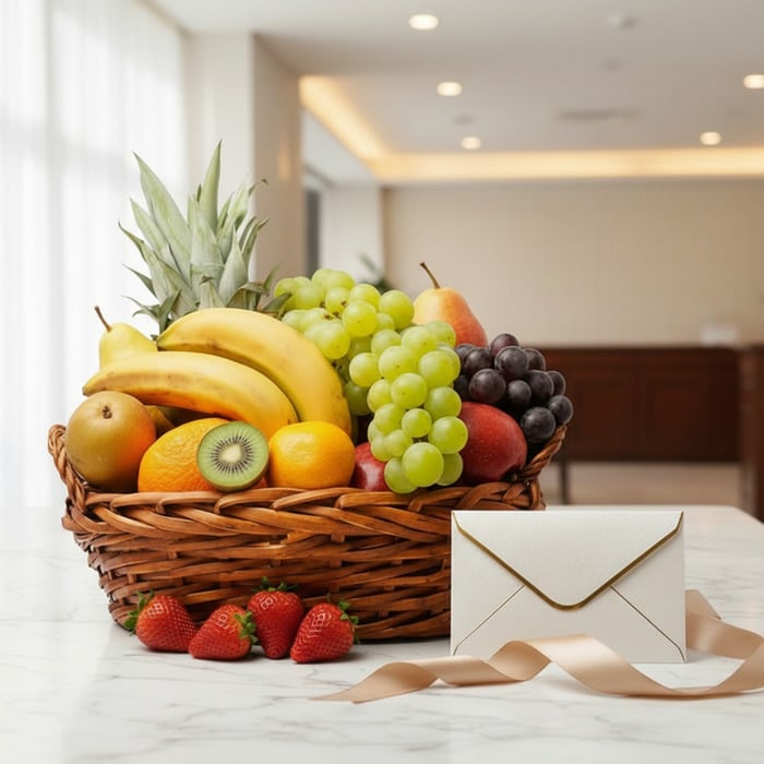 canasta frutas corvus regalo elegante fad6st