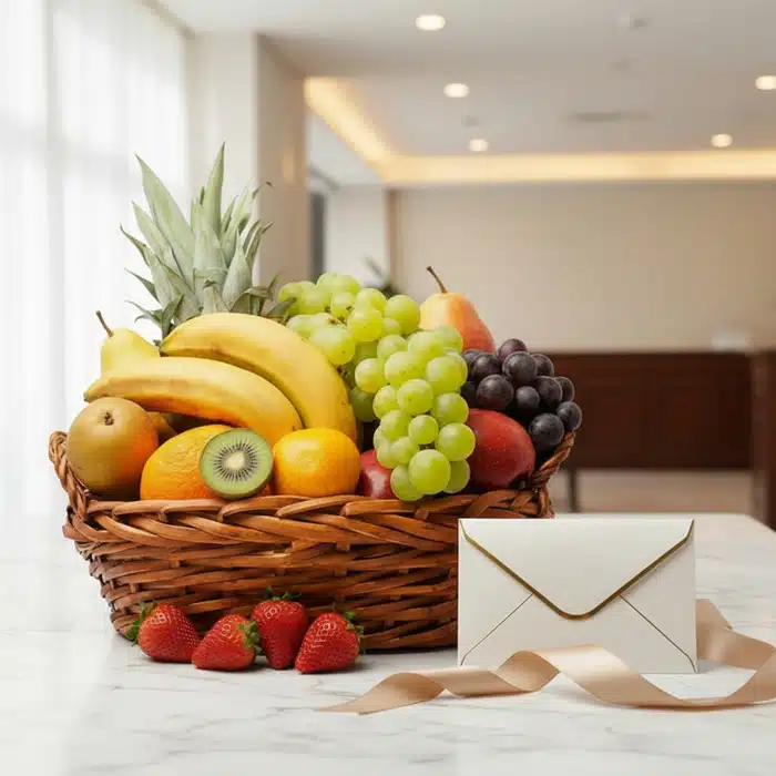 canasta frutas corvus regalo elegante fad6st