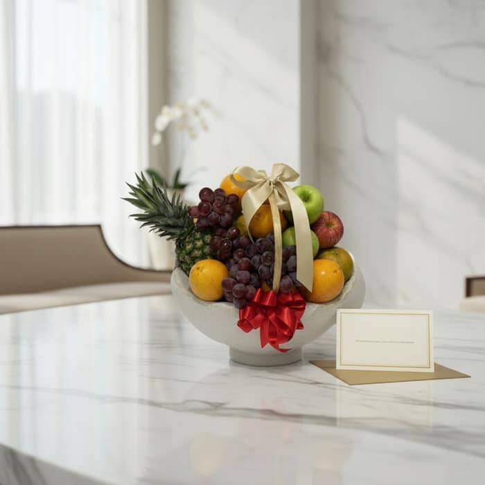 canasta frutas gourmet regalo elegante