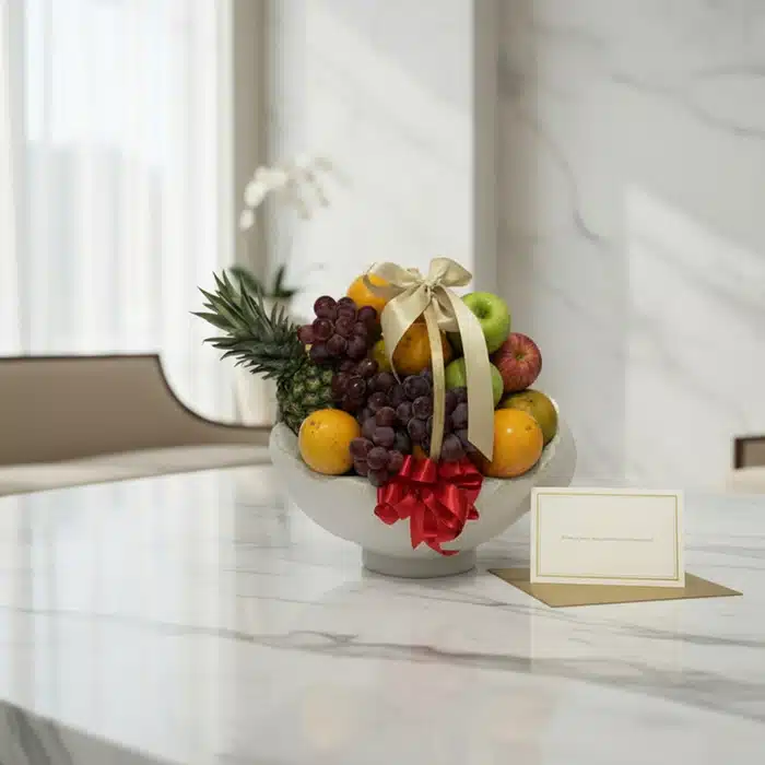 canasta frutas gourmet regalo elegante