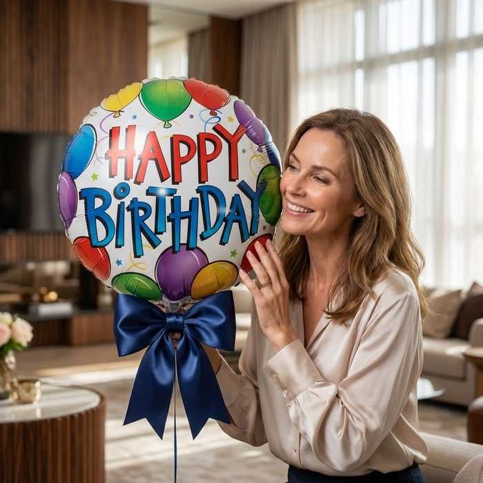 globo metalizado feliz cumpleanos mujer