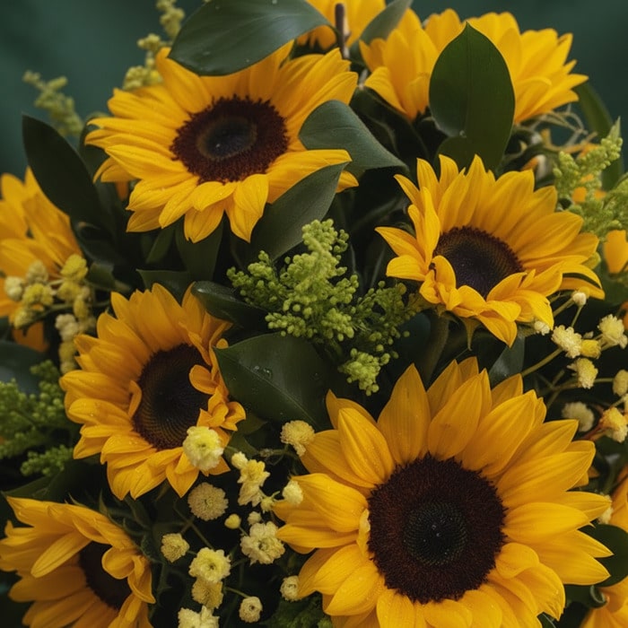 jarron 12 girasoles frescos vibrantes lq6tupjy