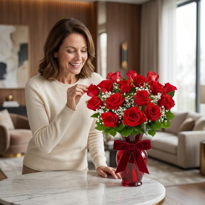 jarron amor incondicional rosas rojas 8wnniy