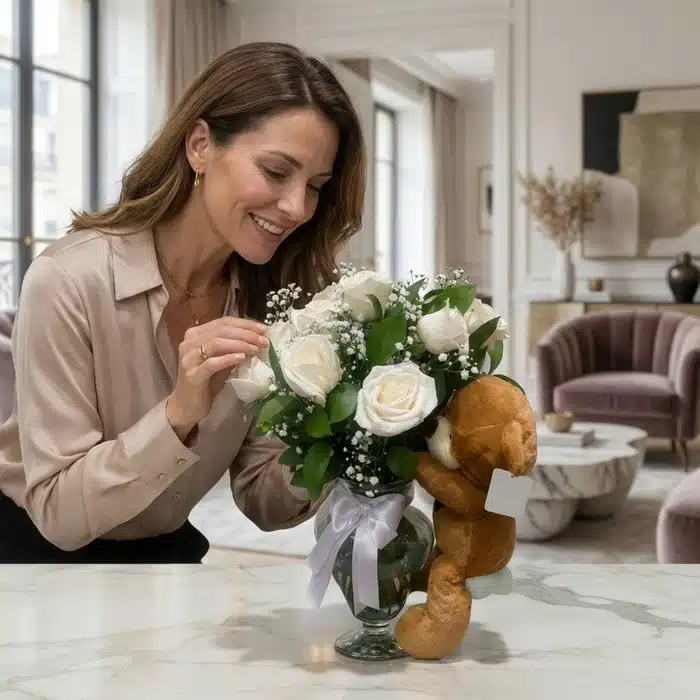 jarron llevame contigo rosas blancas as9chsb