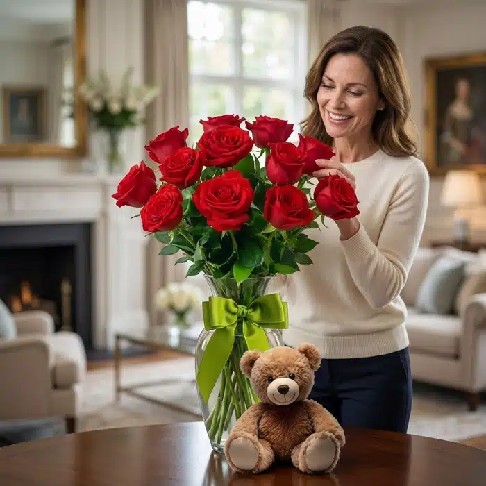 jarron te adoro rosas rojas