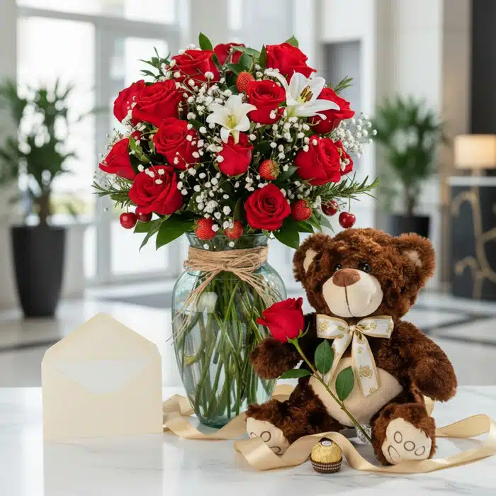 jarron todo para ti rosas ositos 8c9tiw