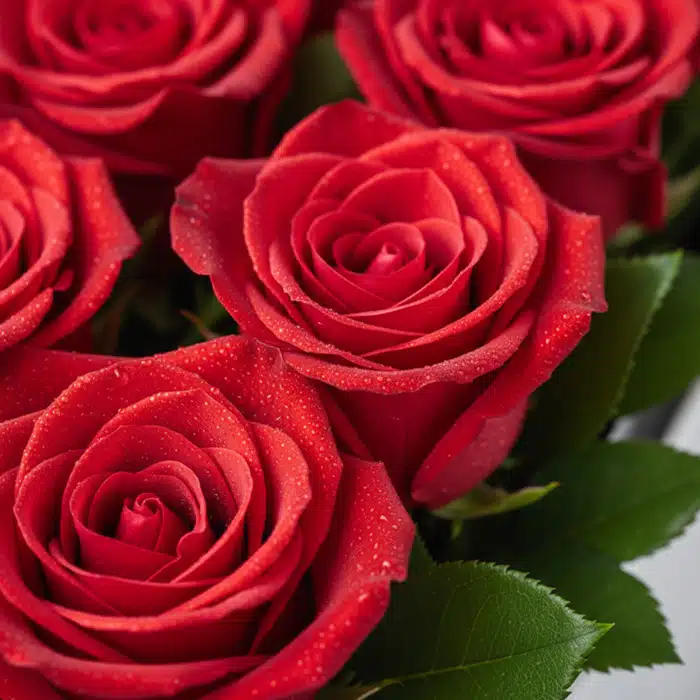 macro rosas rojas frescas rocio sgkjq3