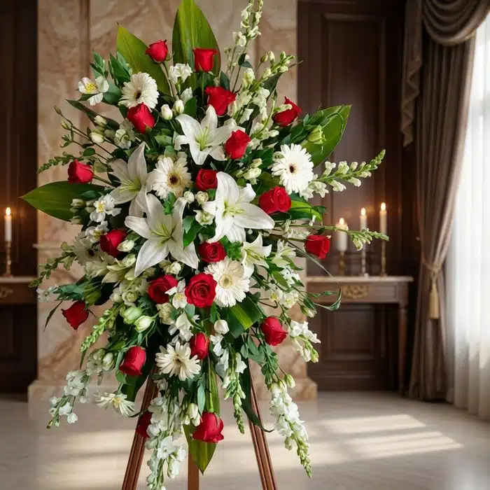 pedestal funebre adoracion flores frescas sqqjvqty