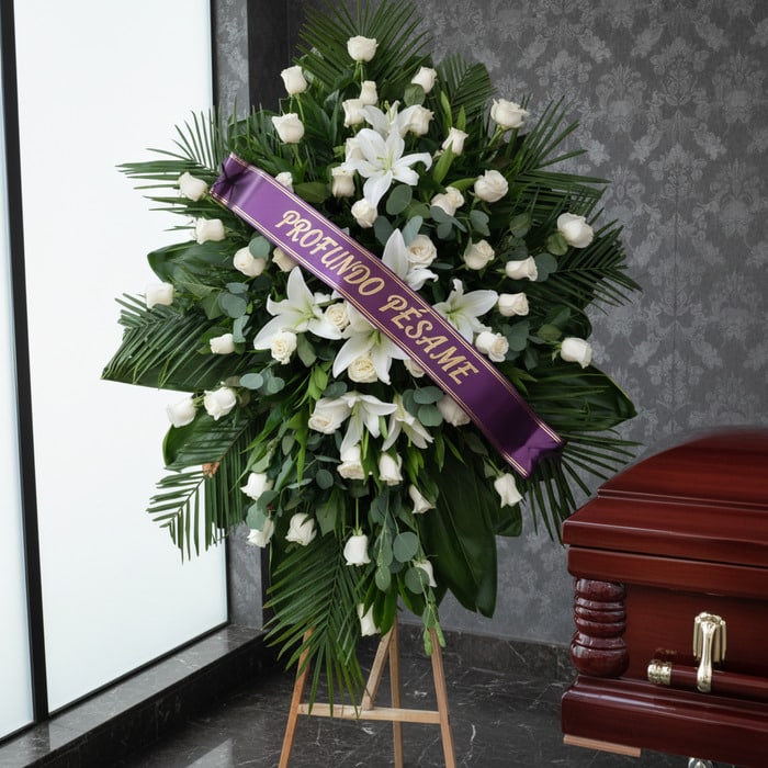 pedestal funebre eternidad rosas blancas cfctep7