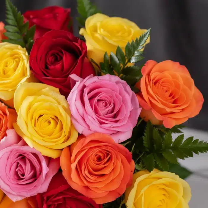 ramillete rosas multicolor frescas rocio 16v7gwv