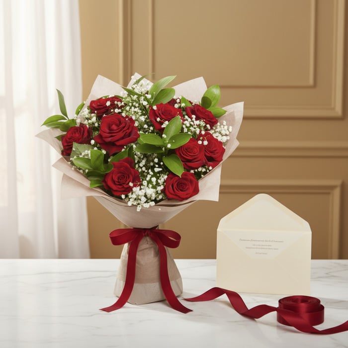 ramillete rosas rojas regalo elegante iuyywl
