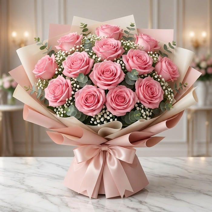 Corsage or Bouquet of Pink Roses