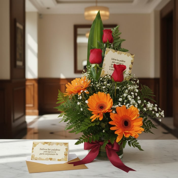 solitario tu recuerdo arreglo floral elegante 9zhwq5uq